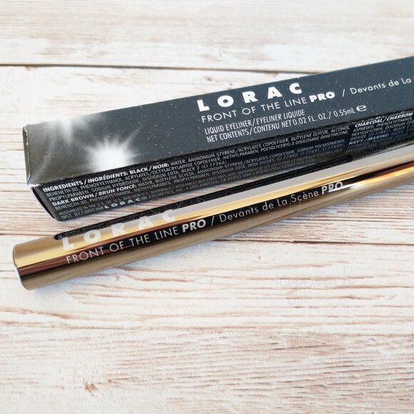 LORAC Charcoal Liquid Eyeliner Front of the Line PRO NIB Discontinued NOS Makeup - Picture 3 of 6